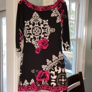 Tunic/ Dress in floral and multi-print